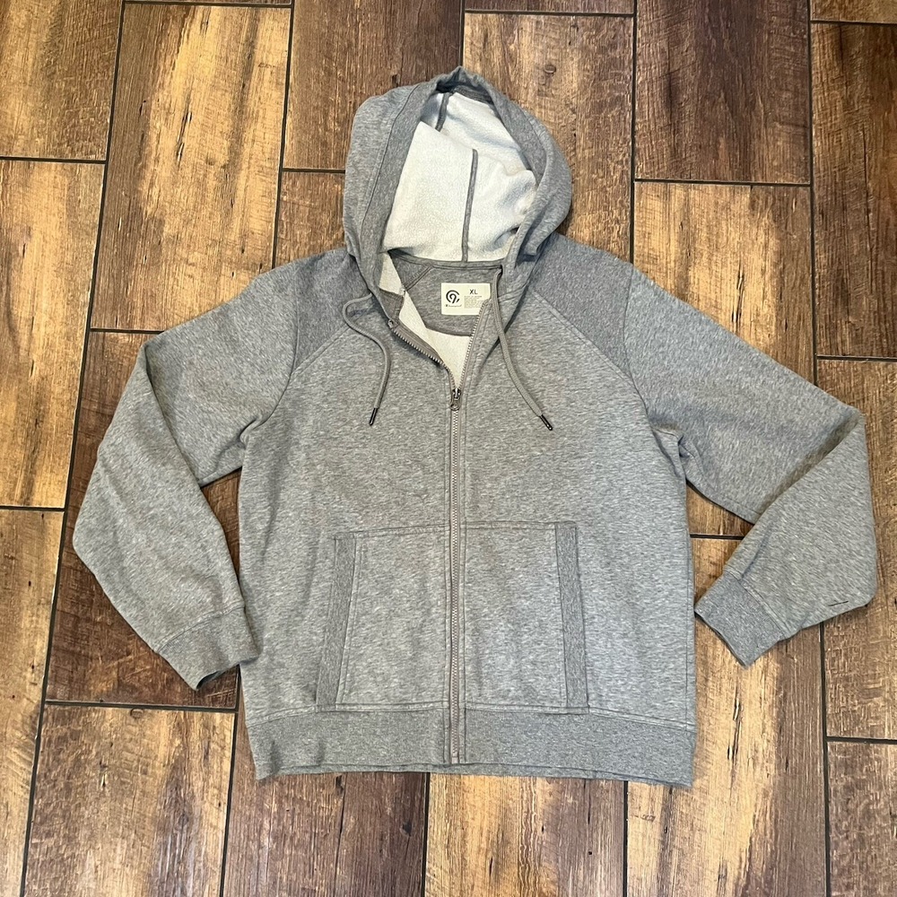 Champion C9 Full Zip Hoodie XL Gray Sportswear Comfy Teen UNISEX casual FLAW